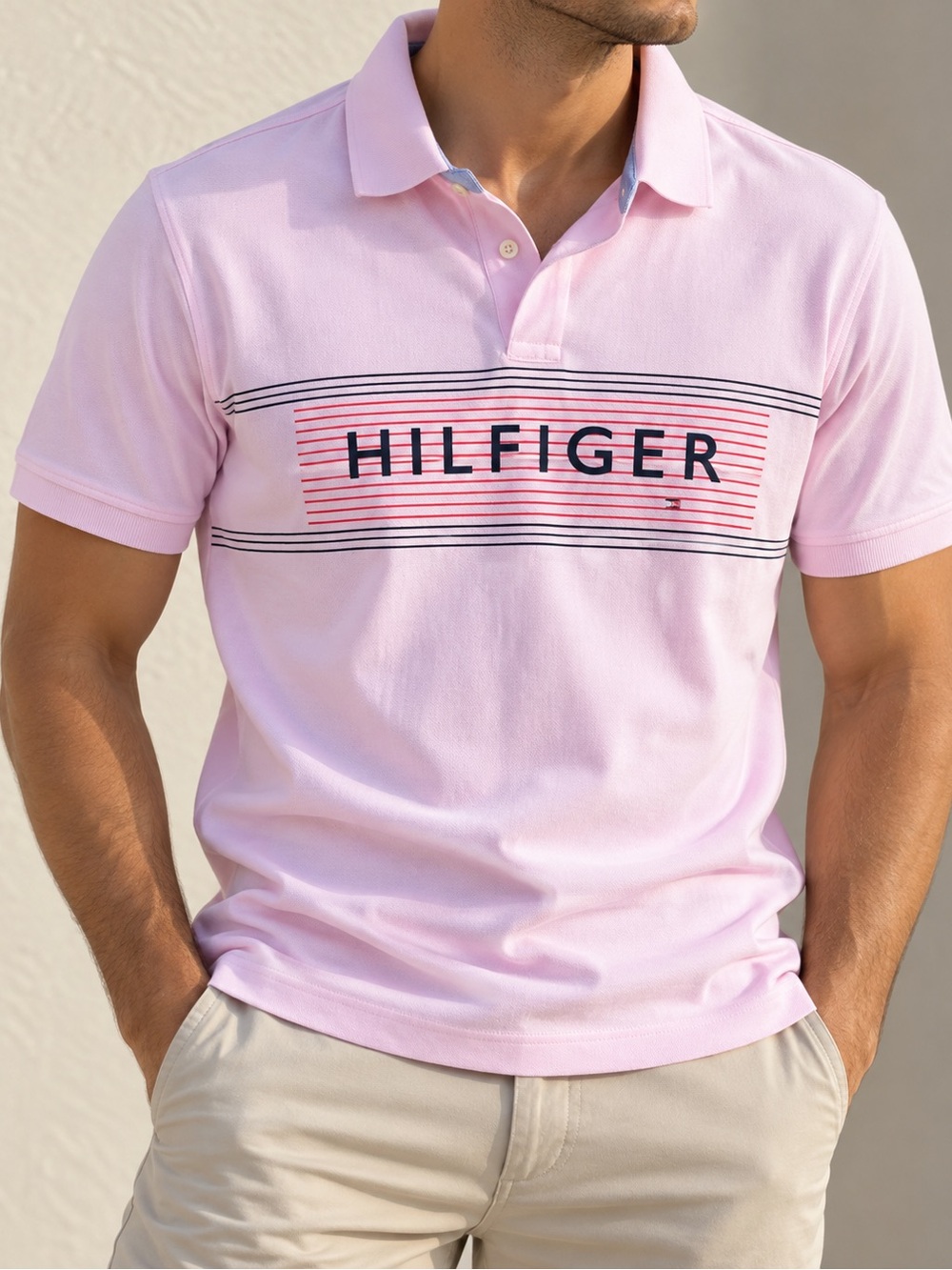 Tommy Hilfiger Light Pink Logo Polo NWT